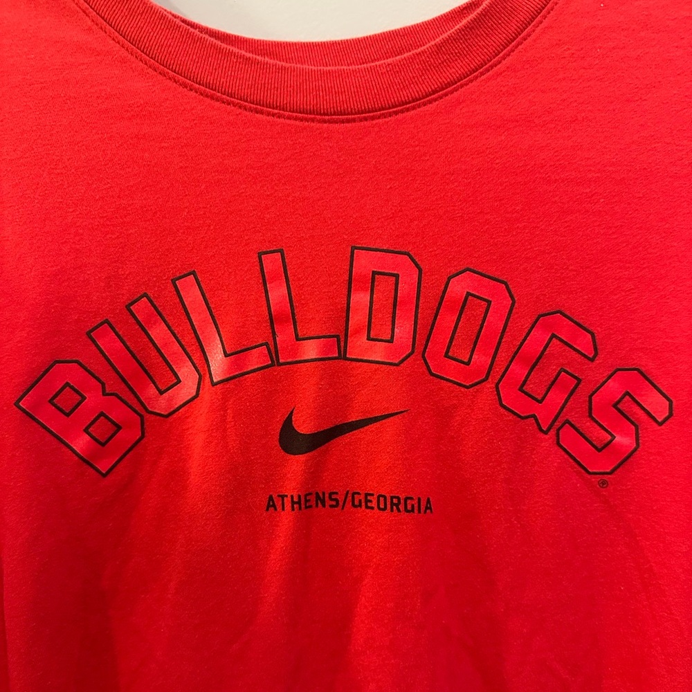 Nike University of Georgia Bulldogs Tee Size M Red - Picture 3 of 6